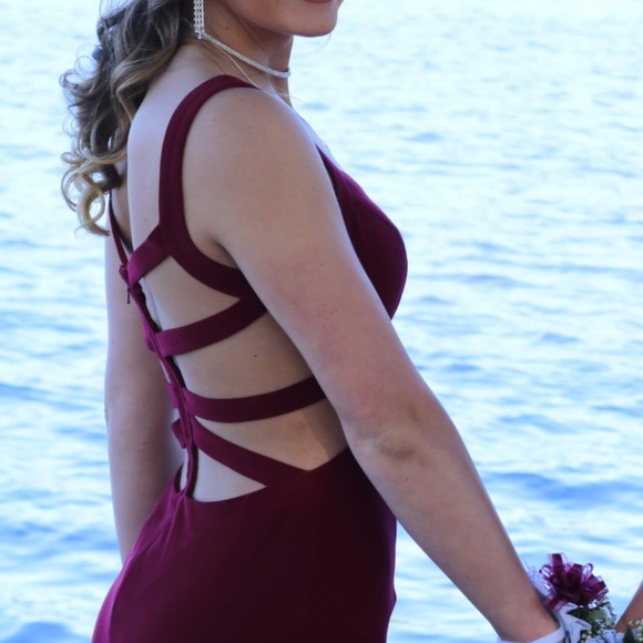 Alyce Paris Prom Dress Burgundy Size 2 - Picture 2 of 5